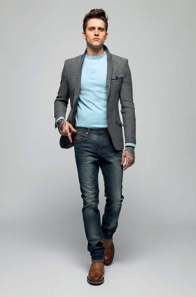sports coat and jeans look