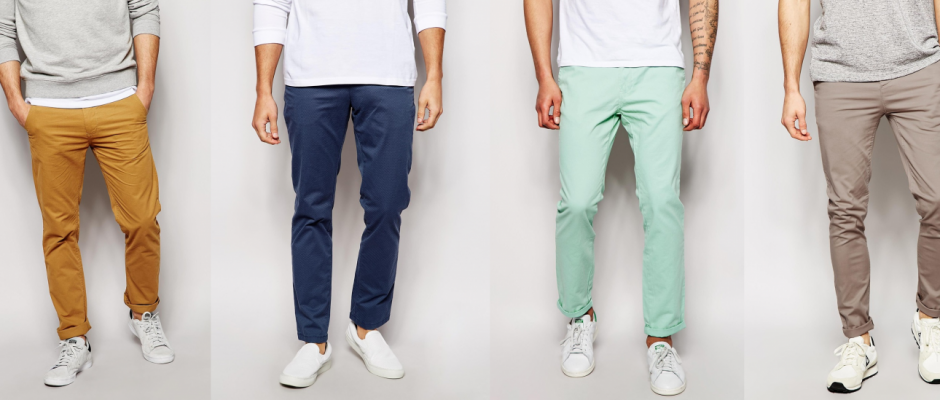 coloured chinos